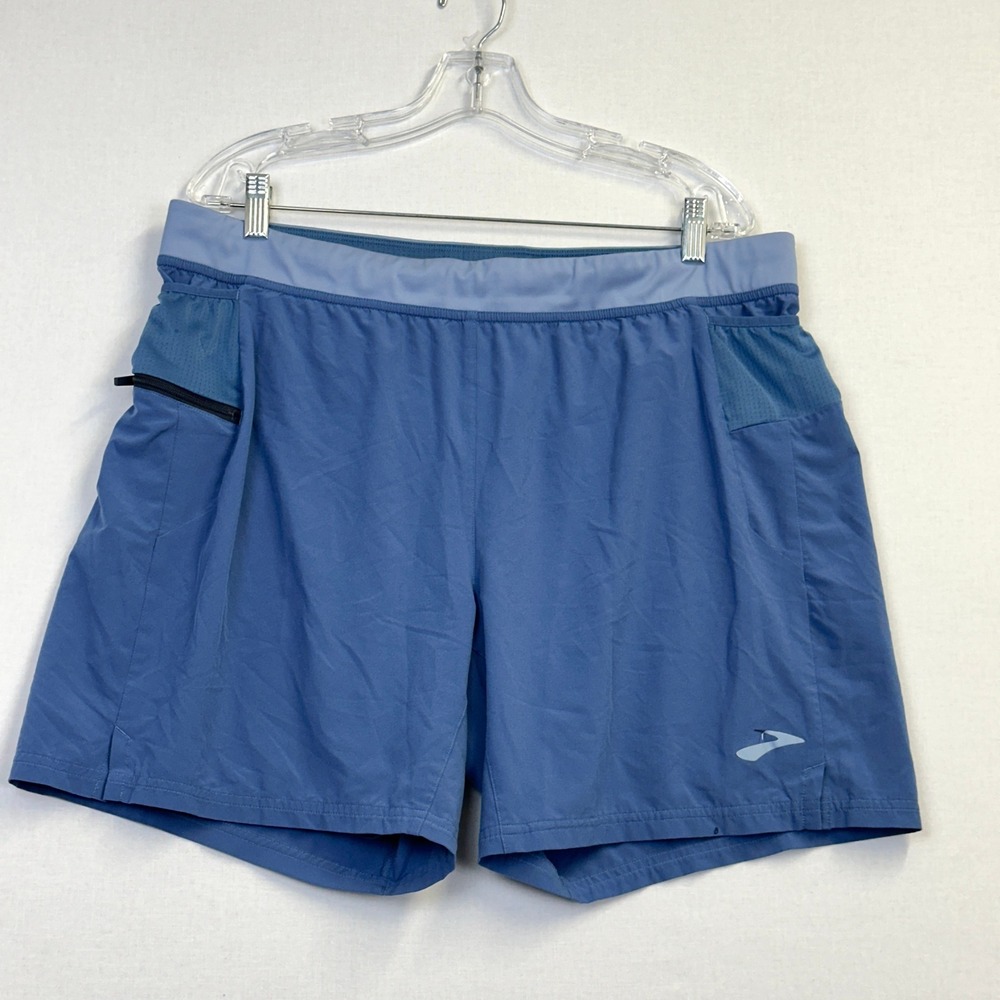 Brooks Sherpa 7 2-in-1 Running Shorts Blue Men's XL
